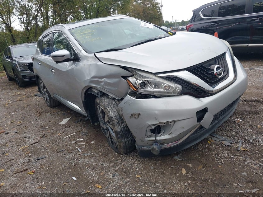 Vin: 5n1az2mh6gn164805, lot: 46765865, nissan murano platinum 20161