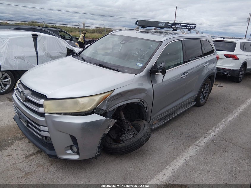 Vin: 5tdkzrfh1js549060, lot: 46766150, toyota highlander xle 20182