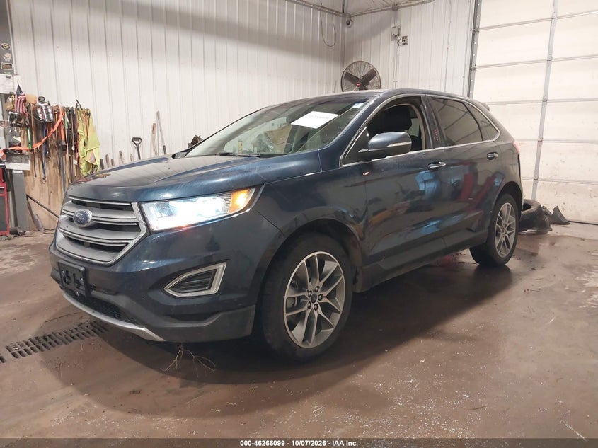 Vin: 2fmpk4k94hbc49435, lot: 46766178, ford edge titanium 20172