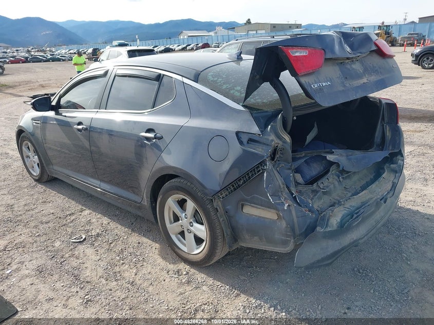 Vin: knagm4a79f5587846, lot: 46766347, kia optima lx 20153