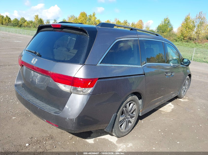 Vin: 5fnrl5h98fb049388, lot: 46766486, honda odyssey touring/touring elite 20154
