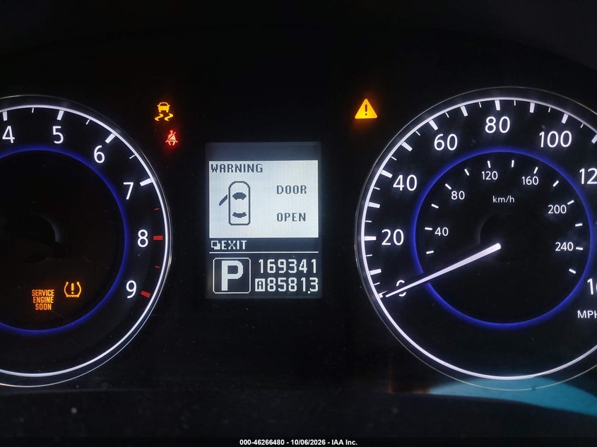 INFINITI G25 2012 VIN JN1DV6AP5CM812184