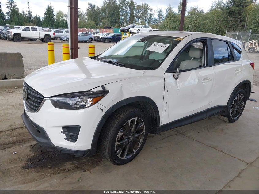 Vin: jm3ke4dy3g0863118, lot: 46766561, mazda cx-5 grand touring 20162