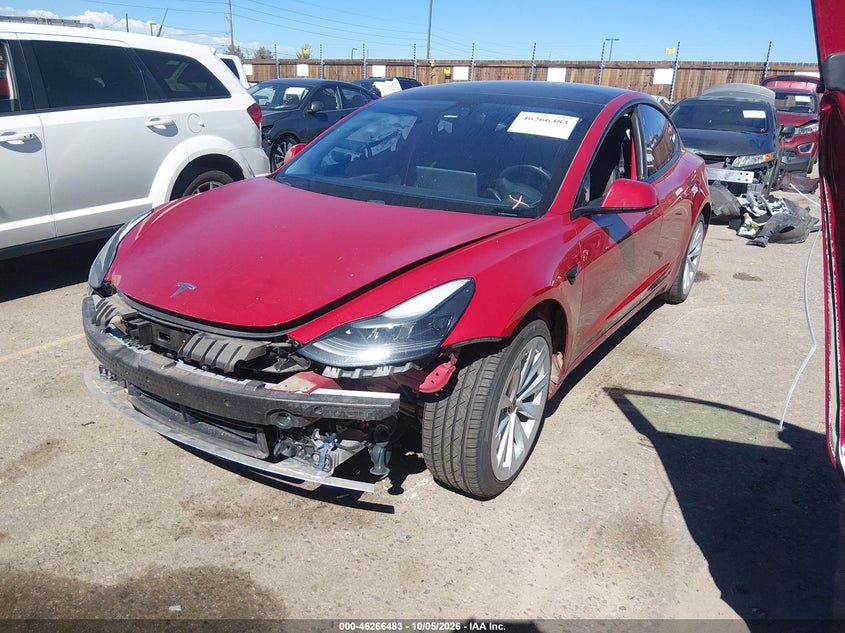 Vin: 5yj3e1ea8mf071377, lot: 46766562, tesla model 3 standard range plus rear-wheel drive 20212
