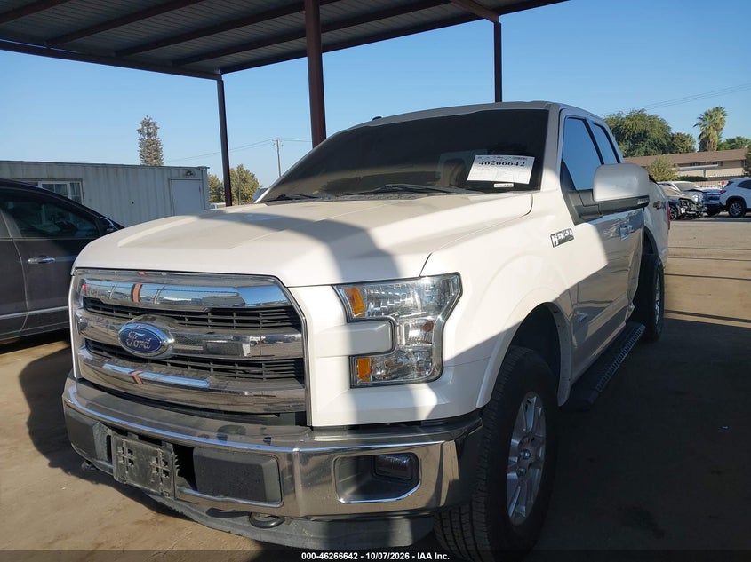Vin: 1ftex1ep8fkd43889, lot: 46766721, ford f-150 lariat 20152