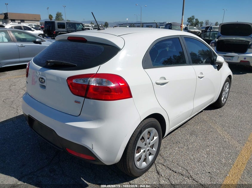 Vin: knadm5a31c6039044, lot: 46766849, kia rio5 lx 20124