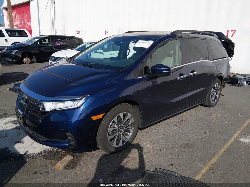 Vin: 5fnrl6h67rb006614, lot: 46766863, honda odyssey ex-l 20242