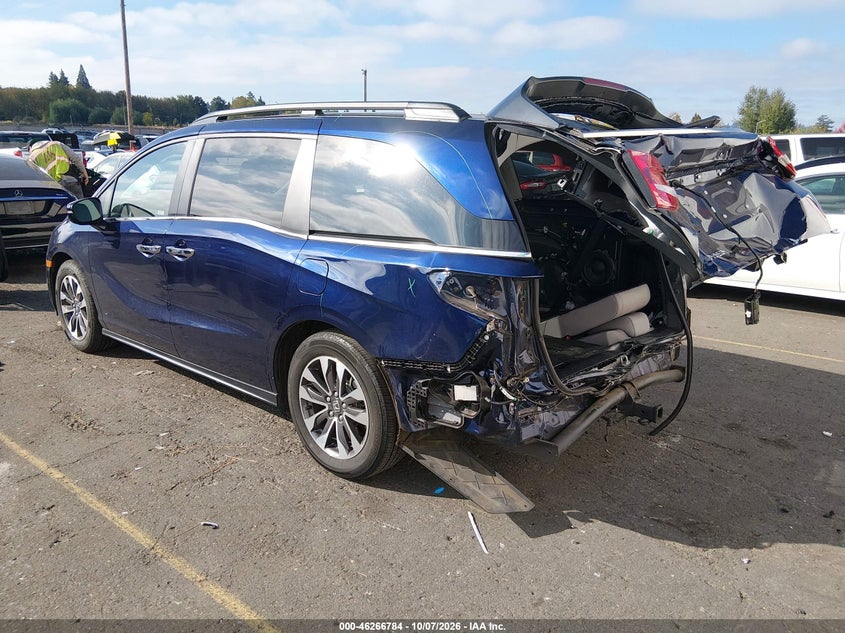 Vin: 5fnrl6h67rb006614, lot: 46766863, honda odyssey ex-l 20243