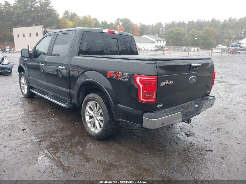 Vin: 1ftew1efxffa70621, lot: 46766876, ford f-150 lariat 20153