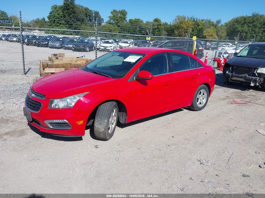 Vin: 1g1pc5sb0f7299936, lot: 46766881, chevrolet cruze 1lt auto 20152
