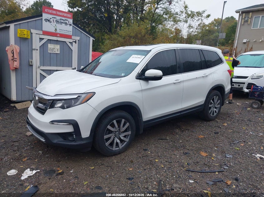Vin: 5fnyf6h52lb051588, lot: 46766961, honda pilot awd ex-l 20202