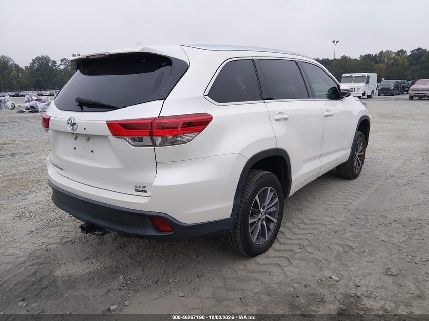 Vin: 5tdkzrfh9js267734, lot: 46767284, toyota highlander xle 20184