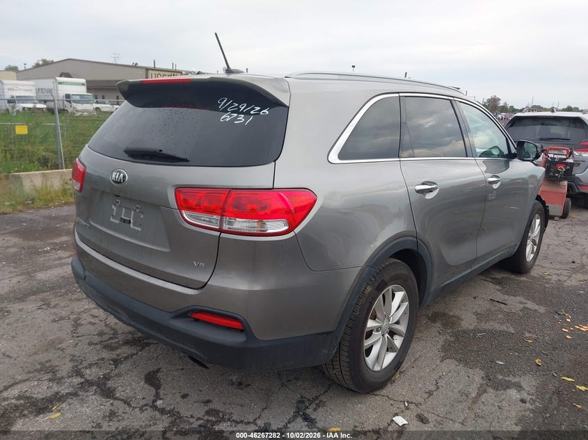 Vin: 5xypg4a55gg086731, lot: 46767376, kia sorento 3.3l lx 20164