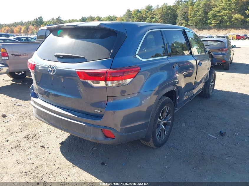 Vin: 5tdbzrfh2hs463198, lot: 46767500, toyota highlander le 20174