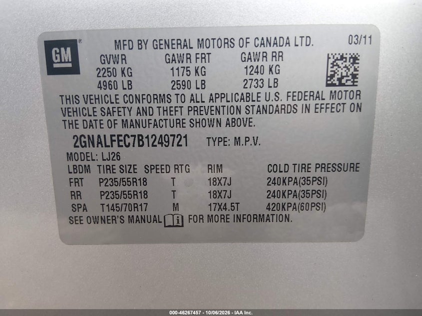 2011 CHEVROLET EQUINOX LTZ · Photo 9