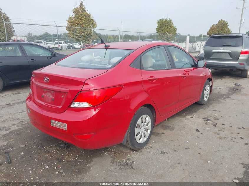 Vin: kmhct4ae1gu085676, lot: 46767682, hyundai accent se 20164