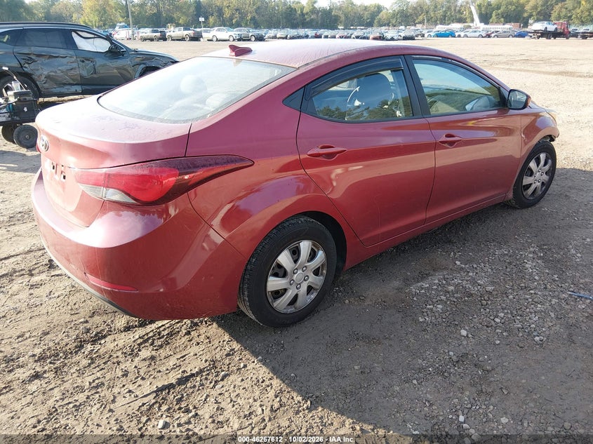 Vin: 5npdh4ae5gh761132, lot: 46767706, hyundai elantra se/sport/limited 20164