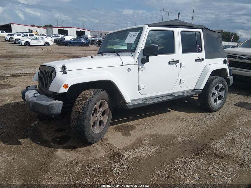 Vin: 1c4bjweg7gl162117, lot: 46767735, jeep wrangler unlimited sahara 20162