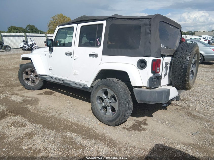 Vin: 1c4bjweg7gl162117, lot: 46767735, jeep wrangler unlimited sahara 20163
