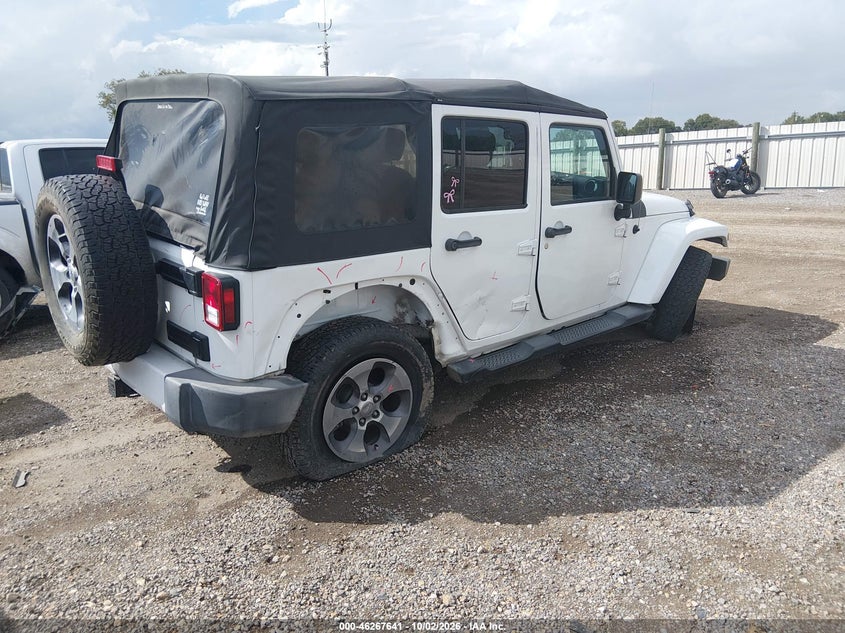 Vin: 1c4bjweg7gl162117, lot: 46767735, jeep wrangler unlimited sahara 20164
