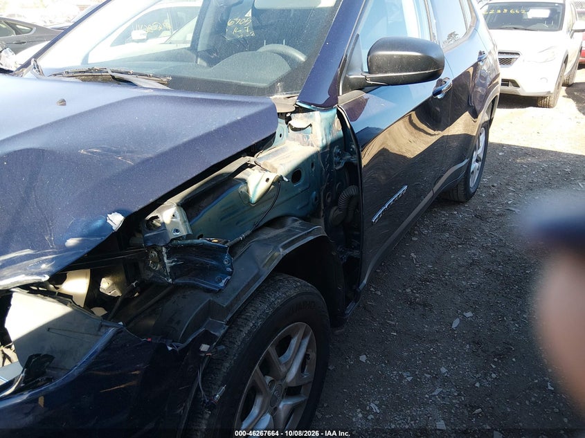 Vin: 3c4njcab6jt322375, lot: 46767758, jeep compass sport fwd 20182