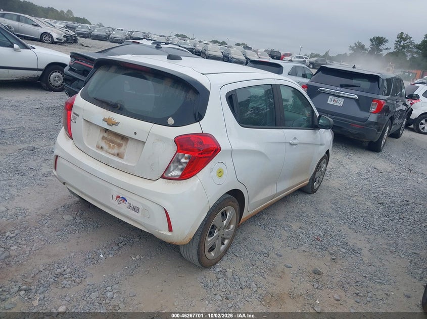 Vin: kl8cb6sa4nc032657, lot: 46767795, chevrolet spark fwd ls automatic 20224