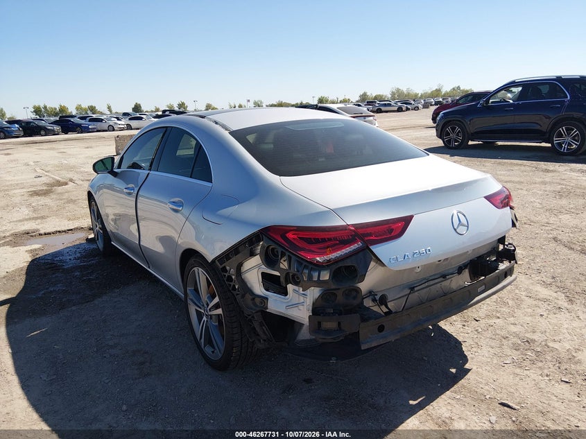 Vin: w1k5j4gb8mn195135, lot: 46767824, mercedes-benz cla 250 20213