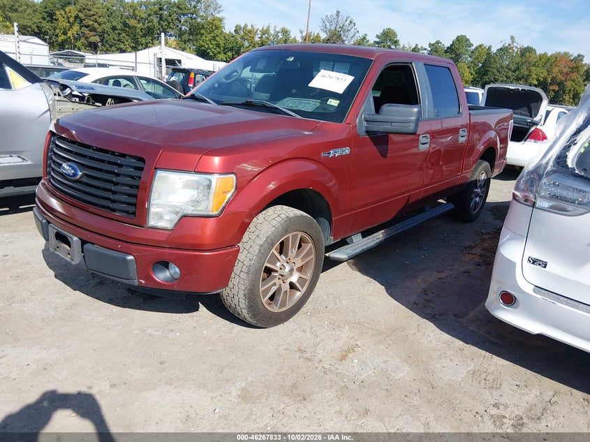 Vin: 1ftew1cmxekd25145, lot: 46767927, ford f-150 stx 20142