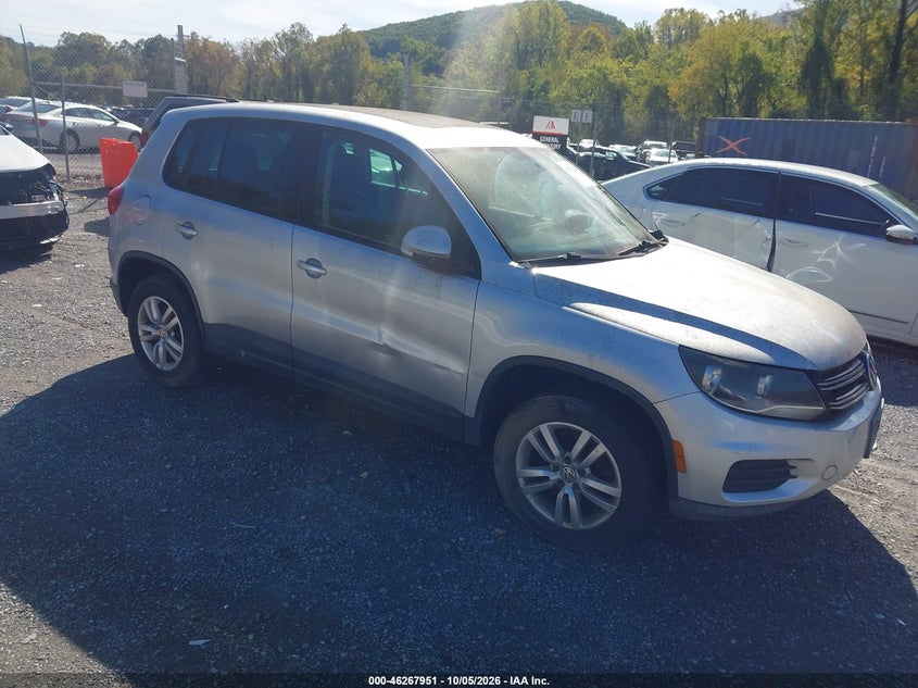 Vin: wvgbv7ax2cw568634, lot: 46768045, volkswagen tiguan s 20121