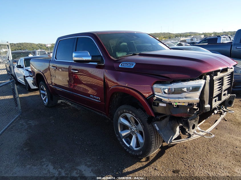 Vin: 1c6srfht0mn518321, lot: 46768168, ram 1500 limited  4x4 5'7 box 20211