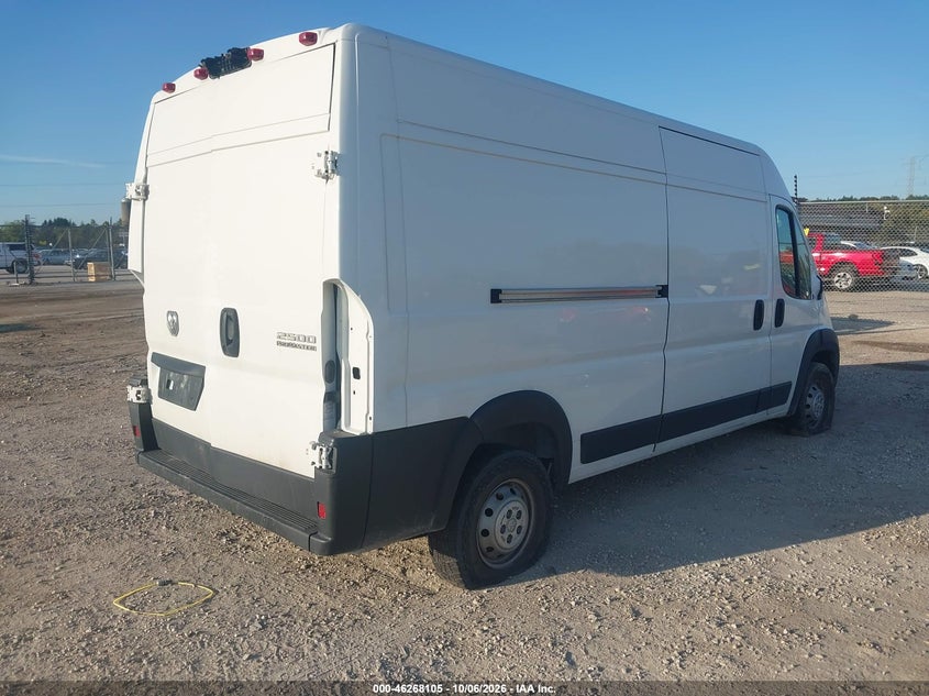 Vin: 3c6lrvdg4pe549054, lot: 46768199, ram promaster high roof 20234