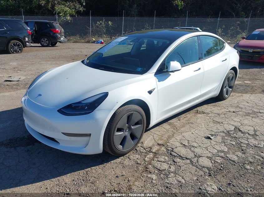 TESLA MODEL 3 2022 VIN 5YJ3E1EB7NF306037