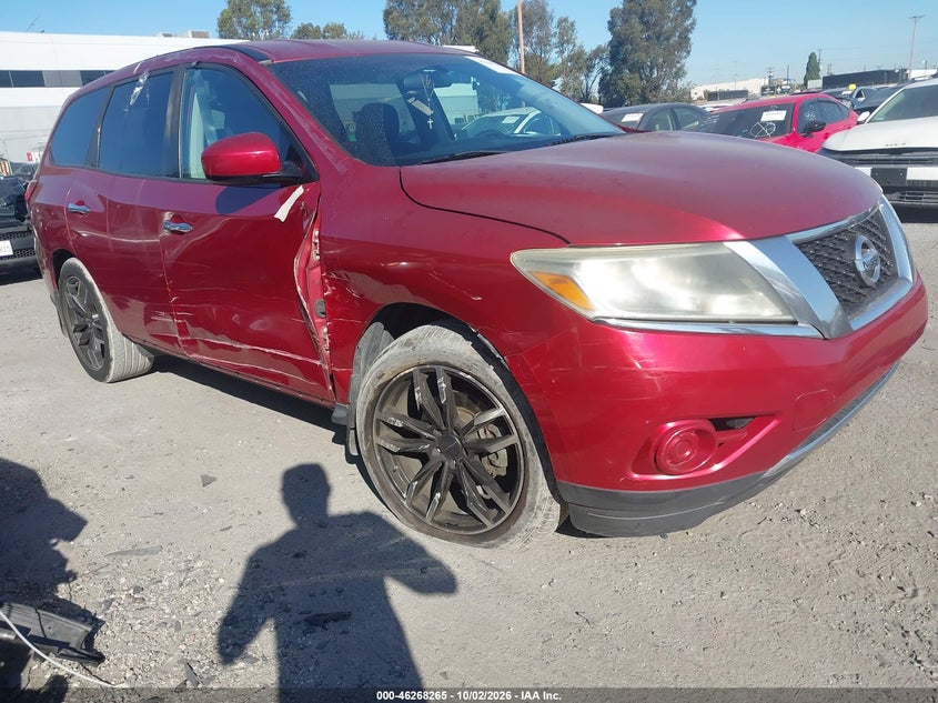 Vin: 5n1ar2mn8ec723222, lot: 46768359, nissan pathfinder s 20141