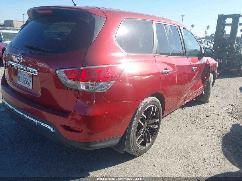 Vin: 5n1ar2mn8ec723222, lot: 46768359, nissan pathfinder s 20144