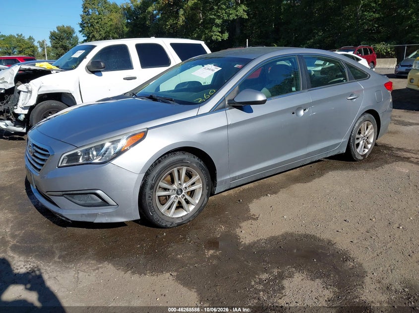Vin: 5npe24af4hh492122, lot: 46768680, hyundai sonata 20172
