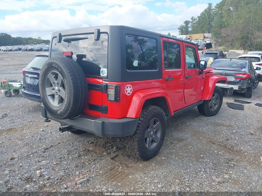 Vin: 1c4bjwdgxfl640160, lot: 46768717, jeep wrangler unlimited freedom edition 20154