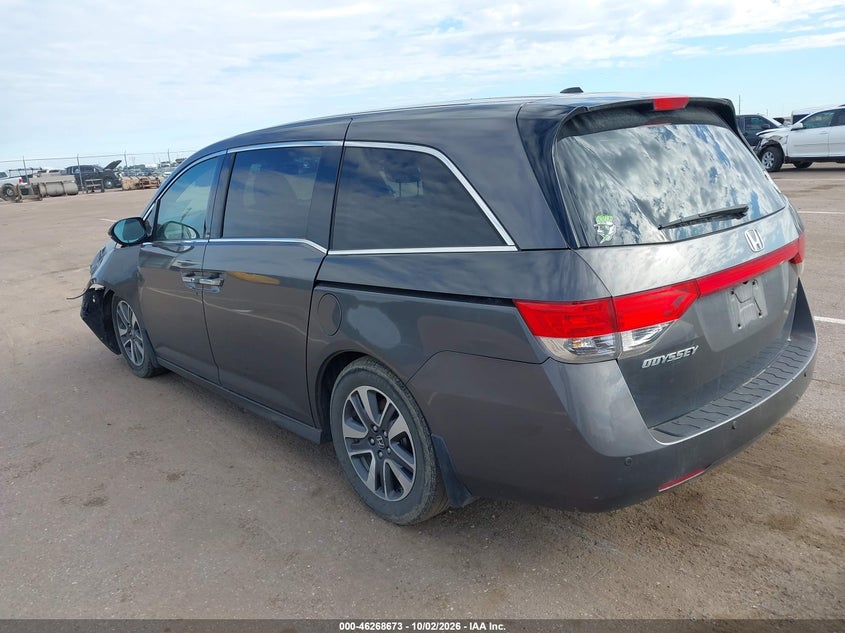 Vin: 5fnrl5h95fb038123, lot: 46768767, honda odyssey touring/touring elite 20153