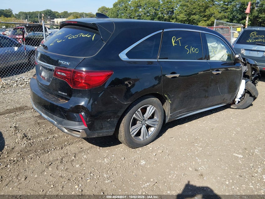 Vin: 5j8yd4h39ll050252, lot: 46768925, acura mdx standard 20204