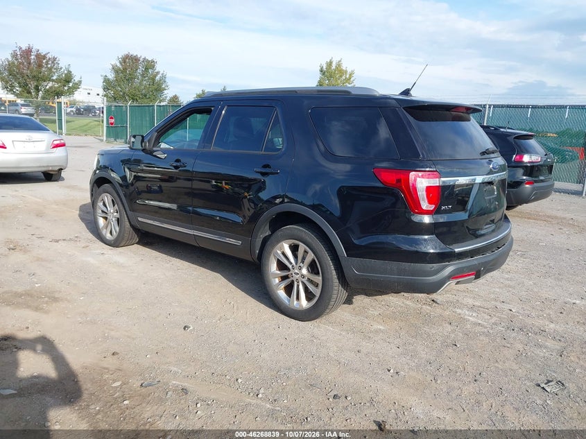 Vin: 1fm5k8d8xjgc52857, lot: 46768933, ford explorer xlt 20183