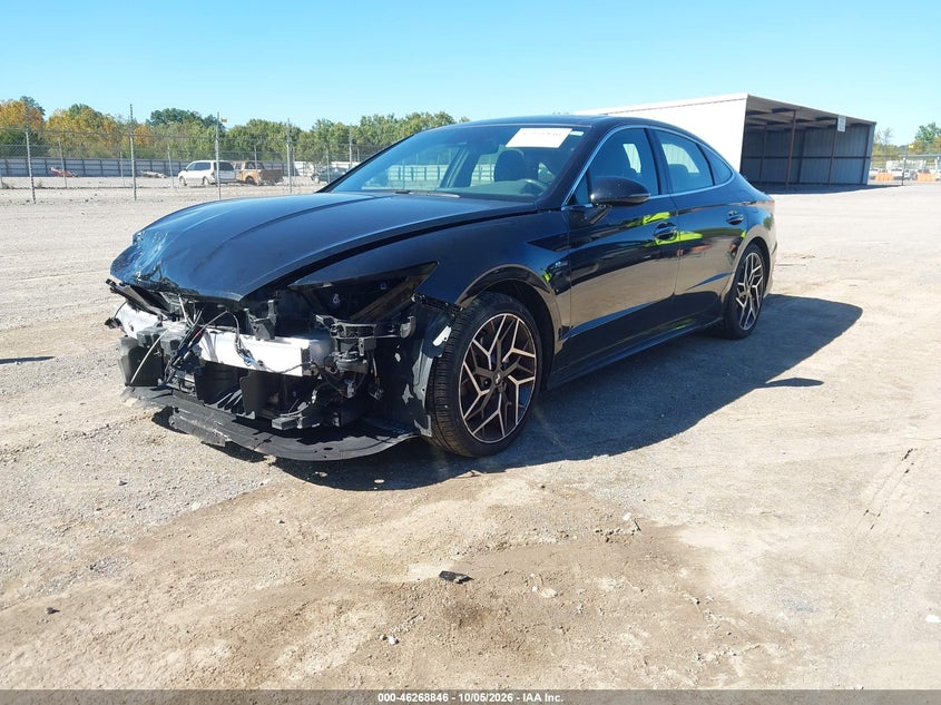 2023 Hyundai Sonata N Line, Front End, IAAI, VIN KMHL14JC6PA335774 — photo 2