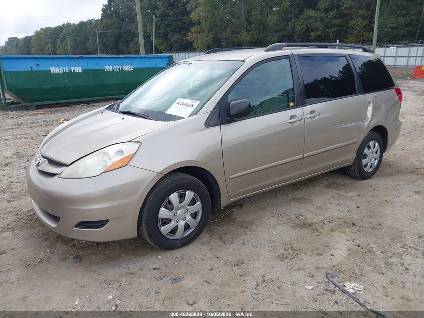Vin: 5tdkk4cc4as324843, lot: 46768942, toyota sienna le 20102