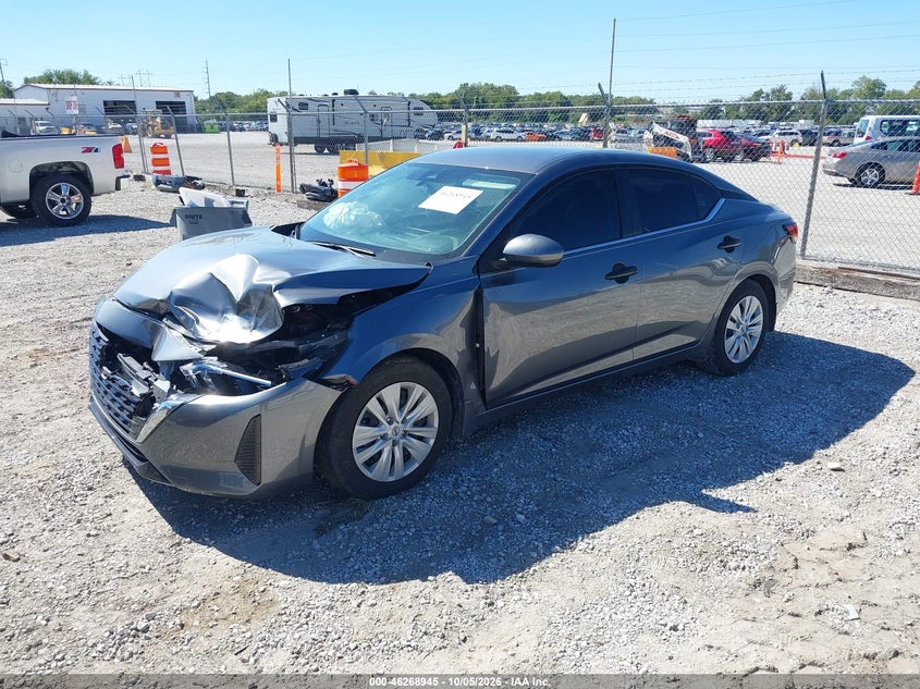 Vin: 3n1ab8bv2ry274988, lot: 46769039, nissan sentra s xtronic cvt 20242