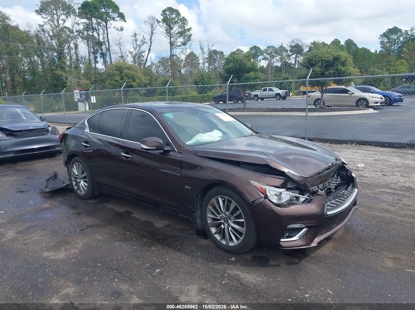 Vin: jn1ev7ar6jm444056, lot: 46769056, infiniti q50 3.0t luxe 20181