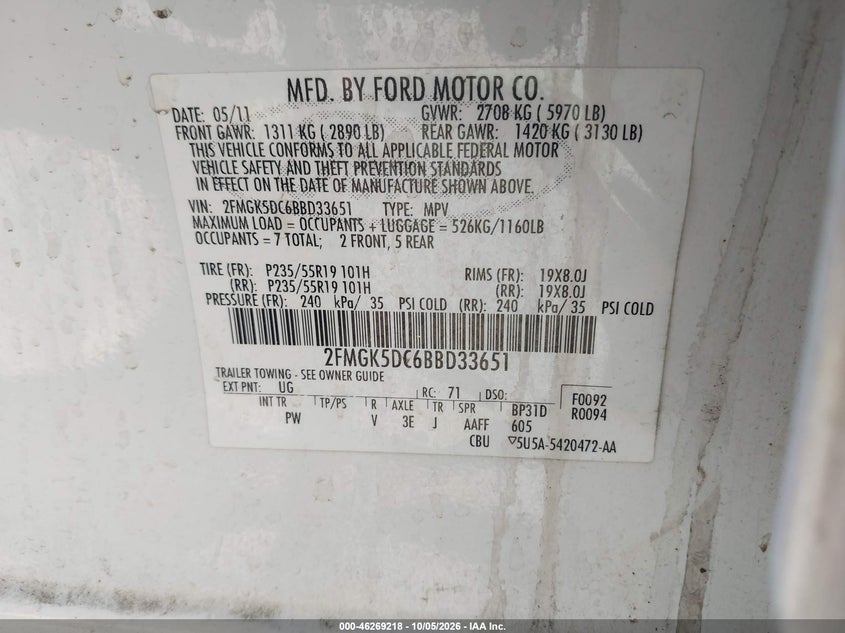 2011 FORD FLEX LIMITED · Фото 12
