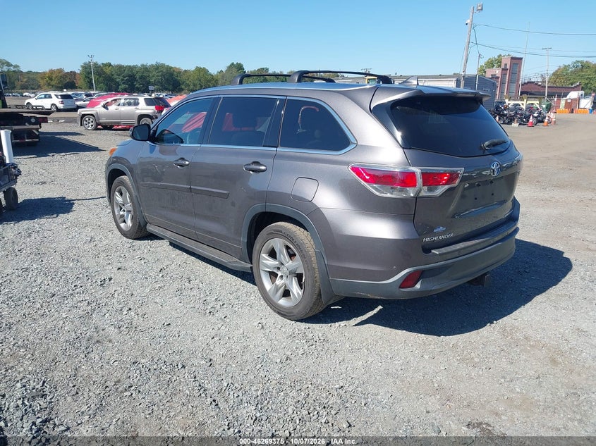 Vin: 5tddkrfh5fs112795, lot: 46769474, toyota highlander limited platinum v6 20153