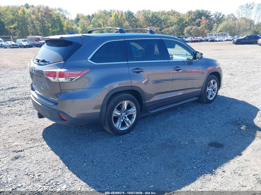 Vin: 5tddkrfh5fs112795, lot: 46769474, toyota highlander limited platinum v6 20154