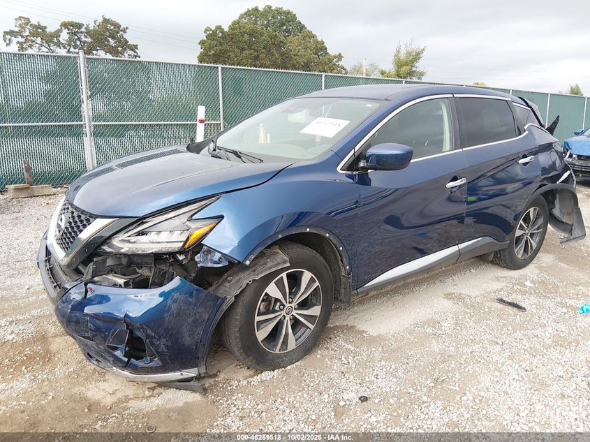Vin: 5n1az2aj4nc113979, lot: 46769621, nissan murano s fwd 20222
