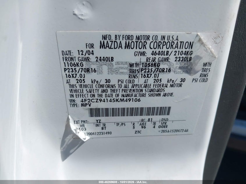 Фото 9 - MAZDA TRIBUTE