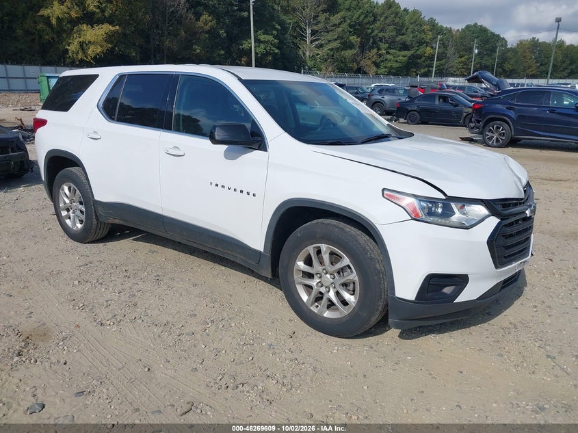 Vin: 1gnerfkw9kj261180, lot: 46769714, chevrolet traverse ls 20191