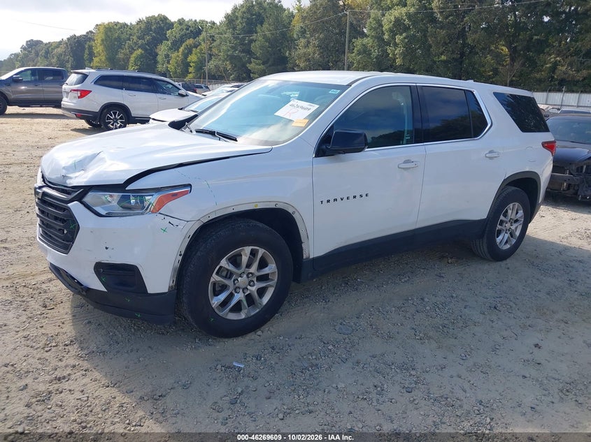 Vin: 1gnerfkw9kj261180, lot: 46769714, chevrolet traverse ls 20192